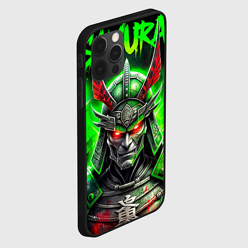 Чехол iPhone 12 Pro Samurai green / 3D-Черный – фото 2