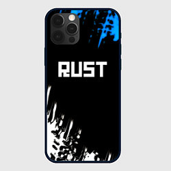 Чехол для iPhone 12 Pro Rust краски текстура штрихи, цвет: 3D-черный