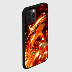 Чехол для iPhone 12 Pro Золотая акула и море золотых монет, цвет: 3D-черный — фото 2