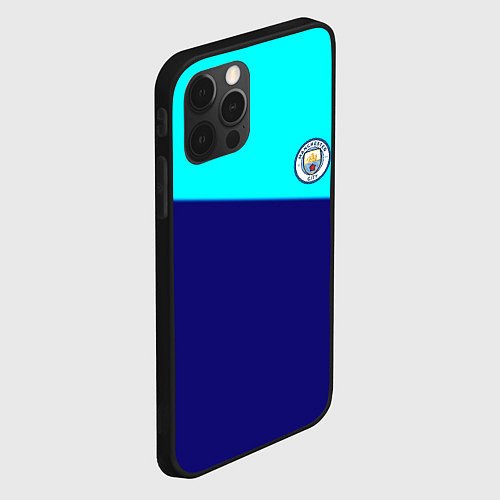 Чехол iPhone 12 Pro Манчестер сити геометрия спорт / 3D-Черный – фото 2