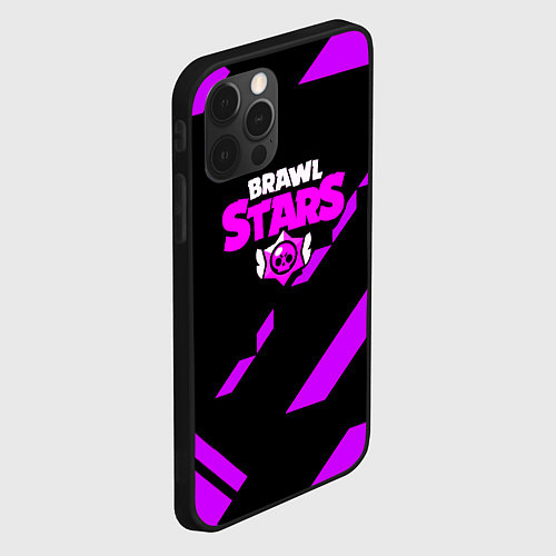 Чехол iPhone 12 Pro Brawl stars geometry / 3D-Черный – фото 2