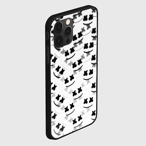 Чехол iPhone 12 Pro Marshmello dj pattern / 3D-Черный – фото 2