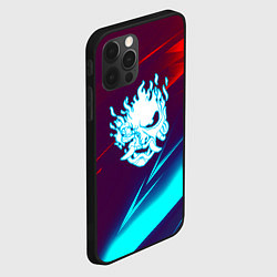 Чехол для iPhone 12 Pro Samurai geometry stripes neon, цвет: 3D-черный — фото 2