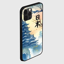 Чехол для iPhone 12 Pro Japanese landscape - watercolor, цвет: 3D-черный — фото 2