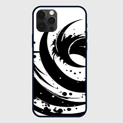 Чехол для iPhone 12 Pro Ai art black and white abstraction, цвет: 3D-черный