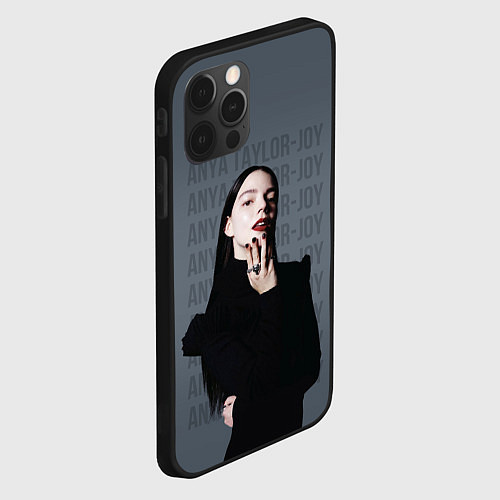 Чехол iPhone 12 Pro Actress - Anya Taylor Joy / 3D-Черный – фото 2