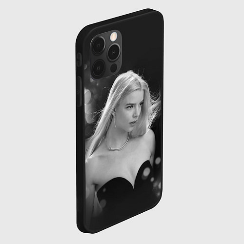 Чехол iPhone 12 Pro Actress - Anya Taylor - Joy / 3D-Черный – фото 2