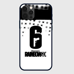 Чехол для iPhone 12 Pro Rainbox six game pattern, цвет: 3D-черный