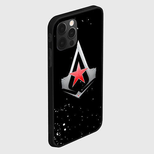 Чехол iPhone 12 Pro Assassins creed russia / 3D-Черный – фото 2