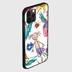 Чехол для iPhone 12 Pro Детский принт, цвет: 3D-черный — фото 2