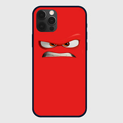 Чехол для iPhone 12 Pro Эмоция гнева - лицо крупное, цвет: 3D-черный