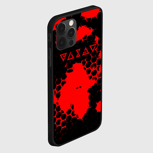 Чехол iPhone 12 Pro The Witcher hexagon краски / 3D-Черный – фото 2