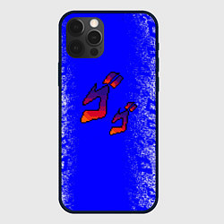 Чехол для iPhone 12 Pro Jojos bizarre adventure - синяя символига-лого, цвет: 3D-черный