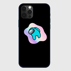 Чехол для iPhone 12 Pro Among us space logo, цвет: 3D-черный