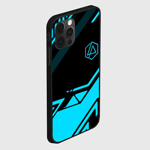 Чехол iPhone 12 Pro Linkin park geometry / 3D-Черный – фото 2