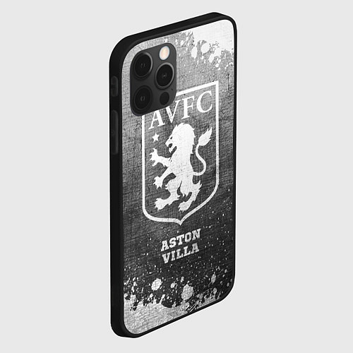 Чехол iPhone 12 Pro Aston Villa - grey gradient / 3D-Черный – фото 2