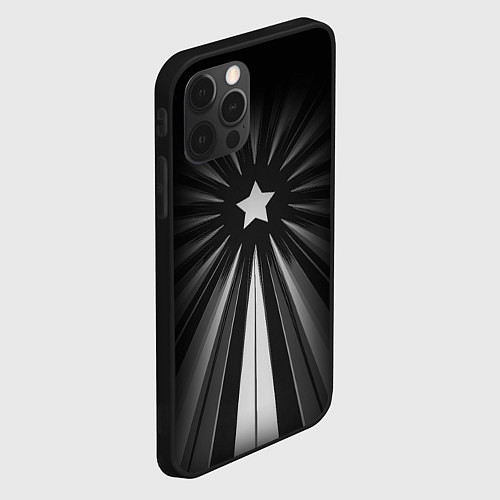 Чехол iPhone 12 Pro Звезда с лучами / 3D-Черный – фото 2