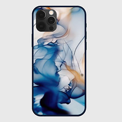 Чехол для iPhone 12 Pro Синий батик, цвет: 3D-черный