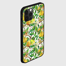 Чехол для iPhone 12 Pro Груша и птичка зеленушка, цвет: 3D-черный — фото 2