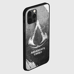 Чехол для iPhone 12 Pro Assassins Creed - grey gradient, цвет: 3D-черный — фото 2
