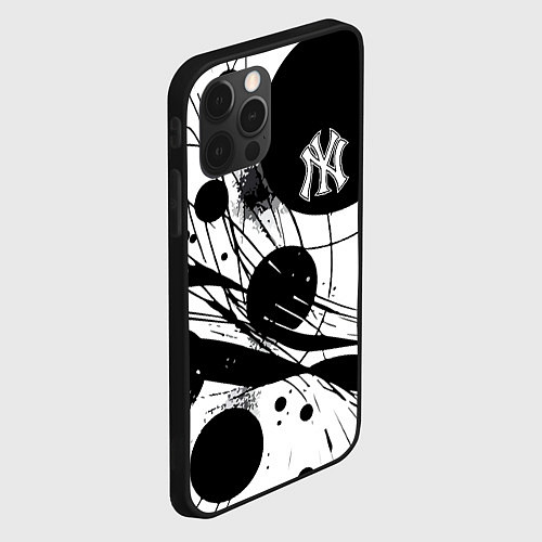 Чехол iPhone 12 Pro New York Yankees baseball team - abstraction / 3D-Черный – фото 2