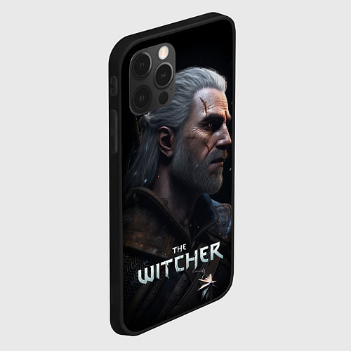 Чехол iPhone 12 Pro The Witcher poster / 3D-Черный – фото 2