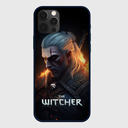 Чехол для iPhone 12 Pro The Witcher and fire, цвет: 3D-черный