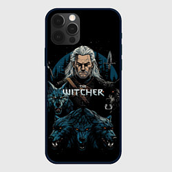 Чехол для iPhone 12 Pro The Witcher and wolfs, цвет: 3D-черный