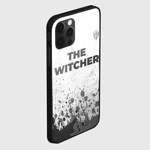 Чехол iPhone 12 Pro The Witcher - white gradient посередине / 3D-Черный – фото 2