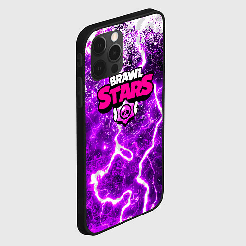 Чехол iPhone 12 Pro Brawl stars storm neon / 3D-Черный – фото 2