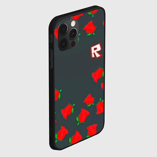 Чехол iPhone 12 Pro Roblox rose / 3D-Черный – фото 2