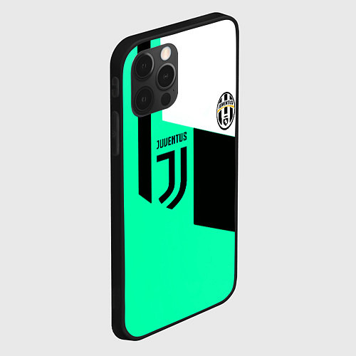 Чехол iPhone 12 Pro Juventus geometry / 3D-Черный – фото 2