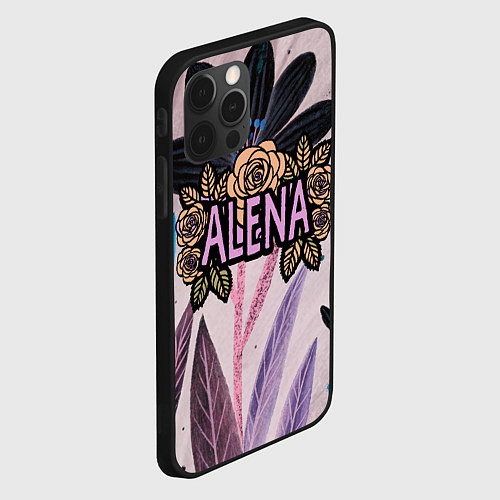 Чехол iPhone 12 Pro Alena roses / 3D-Черный – фото 2