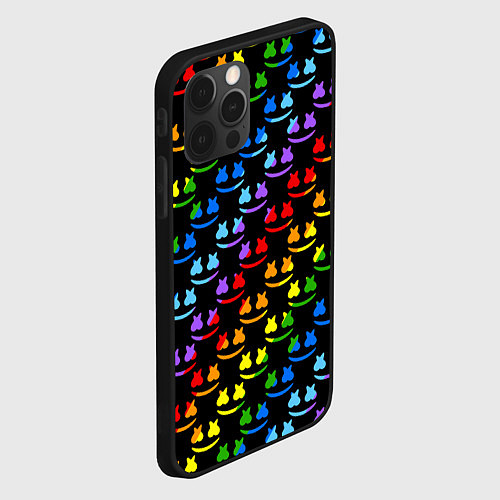 Чехол iPhone 12 Pro Marshmello dj colors / 3D-Черный – фото 2