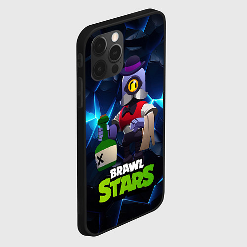 Чехол iPhone 12 Pro Brawl stars Барли / 3D-Черный – фото 2