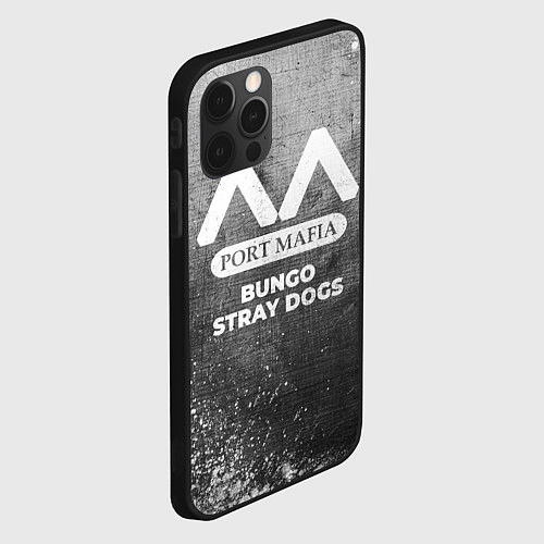 Чехол iPhone 12 Pro Bungo Stray Dogs - grey gradient / 3D-Черный – фото 2