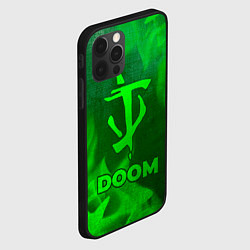 Чехол для iPhone 12 Pro Doom - green gradient, цвет: 3D-черный — фото 2