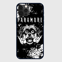 Чехол для iPhone 12 Pro Paramore рок пес, цвет: 3D-черный