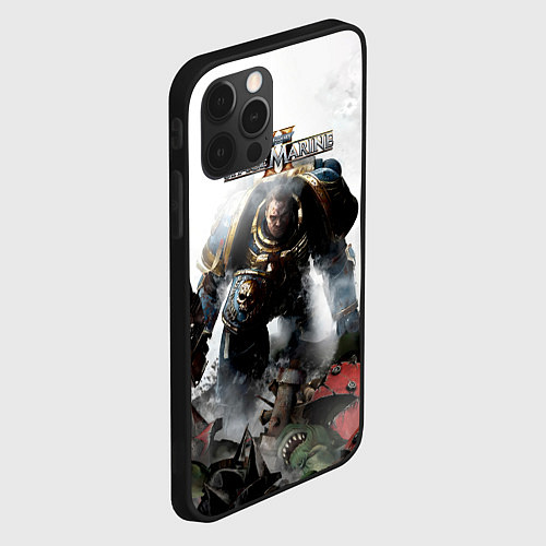 Чехол iPhone 12 Pro Warhammer 40000 space marine 2 poster / 3D-Черный – фото 2