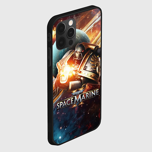 Чехол iPhone 12 Pro Warhammer 40000 space marine 2 / 3D-Черный – фото 2