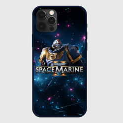 Чехол для iPhone 12 Pro Warhammer 40000 space marine 2 ультрамарин в броне, цвет: 3D-черный