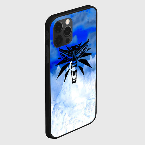 Чехол iPhone 12 Pro The Witcher logo winter / 3D-Черный – фото 2