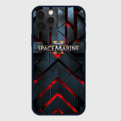 Чехол для iPhone 12 Pro Warhammer 40000 space marine 2 лого, цвет: 3D-черный
