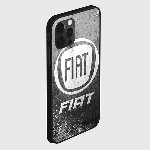 Чехол iPhone 12 Pro Fiat - grey gradient / 3D-Черный – фото 2