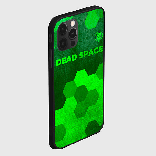 Чехол iPhone 12 Pro Dead Space - green gradient посередине / 3D-Черный – фото 2