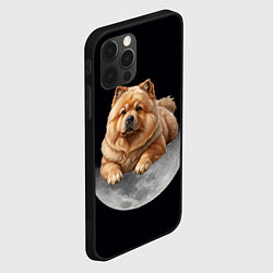 Чехол для iPhone 12 Pro Чау-чау палевый и луна, цвет: 3D-черный — фото 2