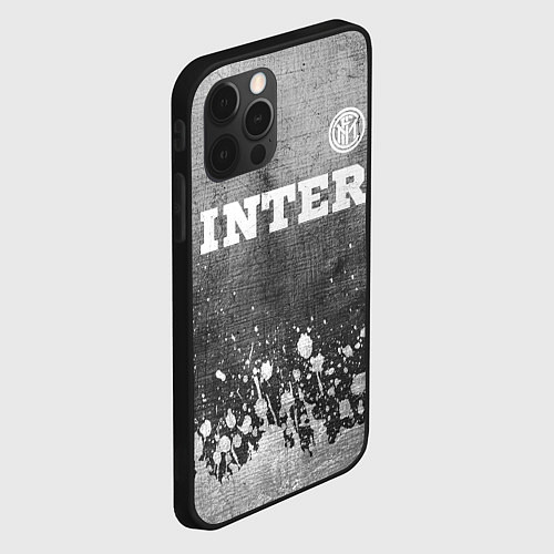 Чехол iPhone 12 Pro Inter - grey gradient посередине / 3D-Черный – фото 2