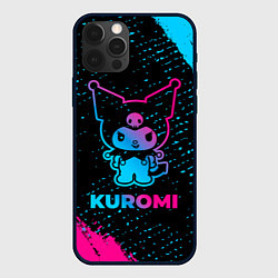 Чехол для iPhone 12 Pro Kuromi - neon gradient, цвет: 3D-черный