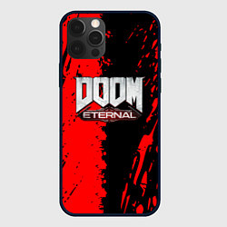 Чехол для iPhone 12 Pro Doom eternal краски, цвет: 3D-черный