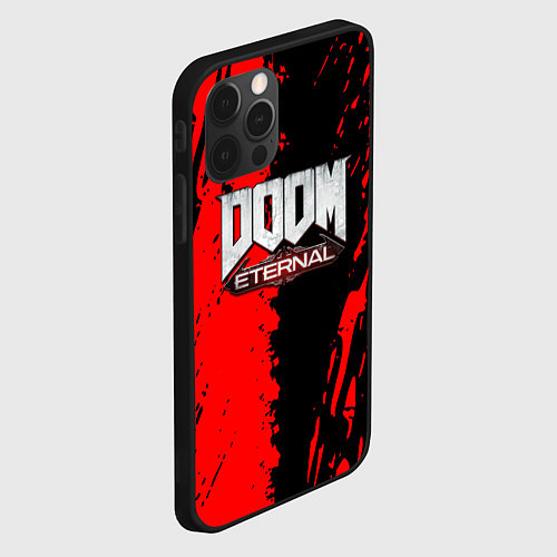 Чехол iPhone 12 Pro Doom eternal краски / 3D-Черный – фото 2